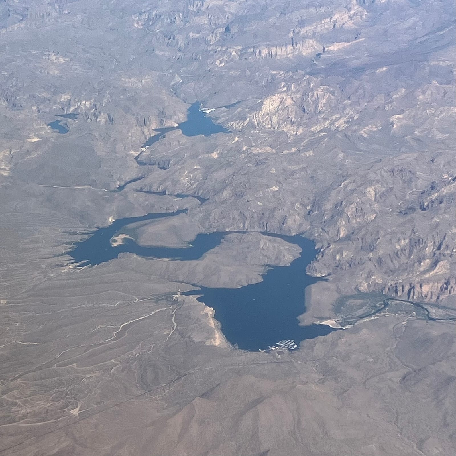 Aerial photo of Saguaro Lake