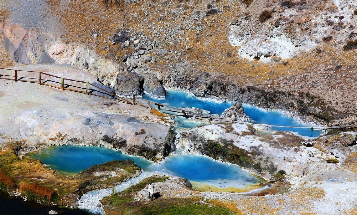 Hot Creek pools near Mammoth Lakes