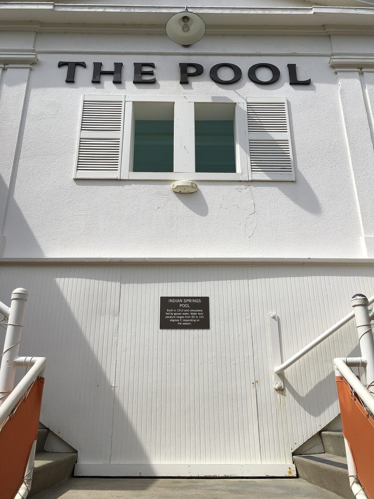 Pool house at Indian Springs Resort and Spa, Calistoga