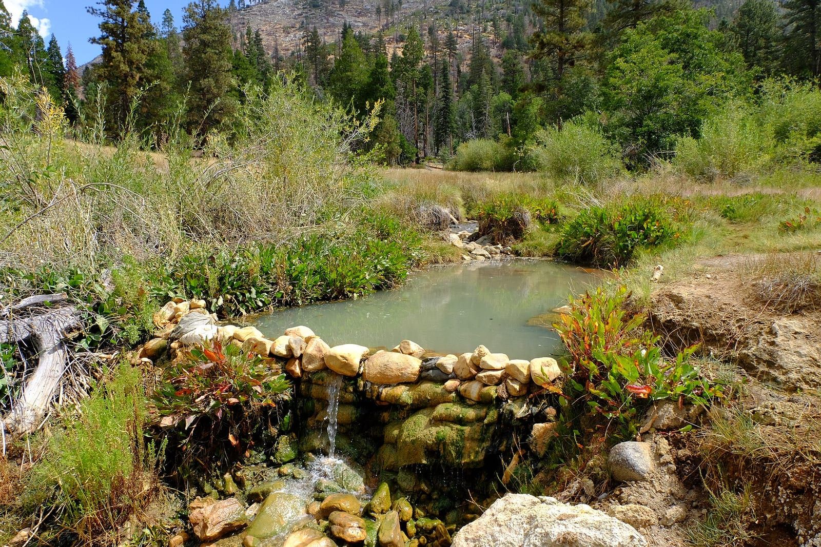 Soaking pool at Jordan Hot Springs, Golden Trout Wilderness