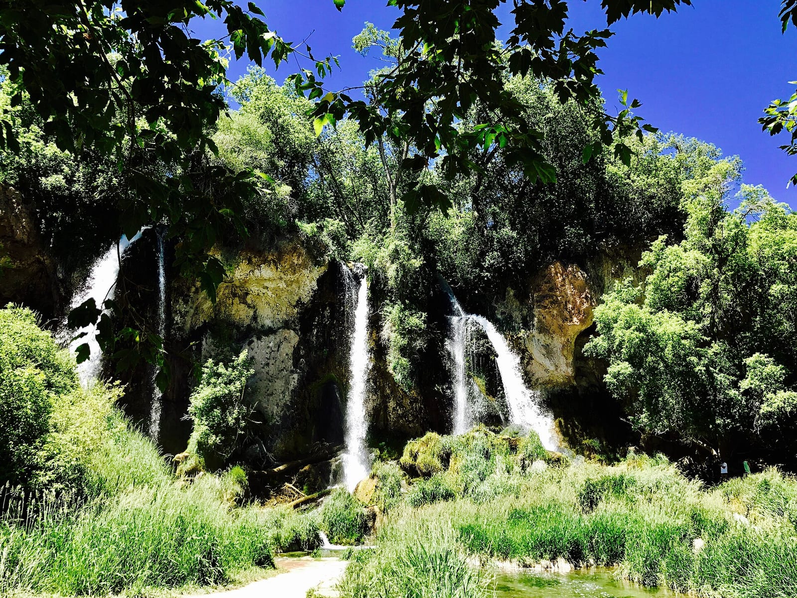 Triple waterfall at Rifle Falls State Park