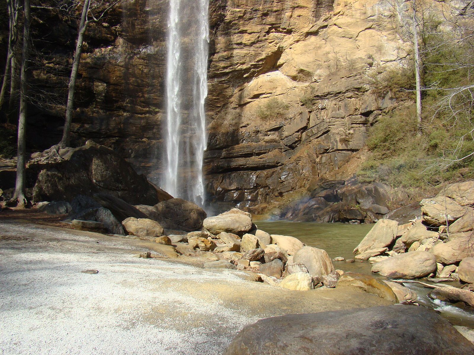 View of Toccoa Falls from the campus path