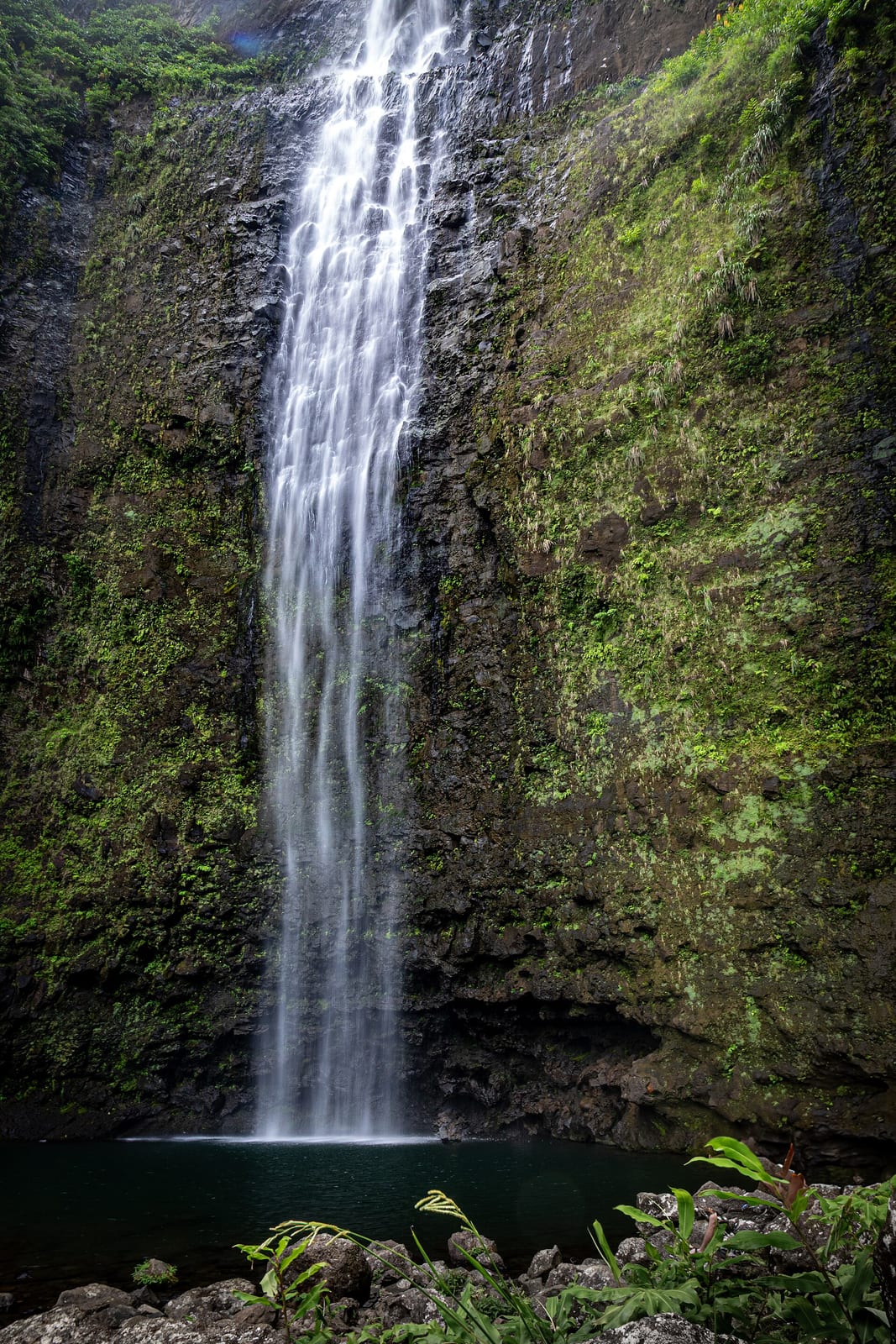 Hanakapiai Falls on the Napali Coast, Kauai, Hawaii