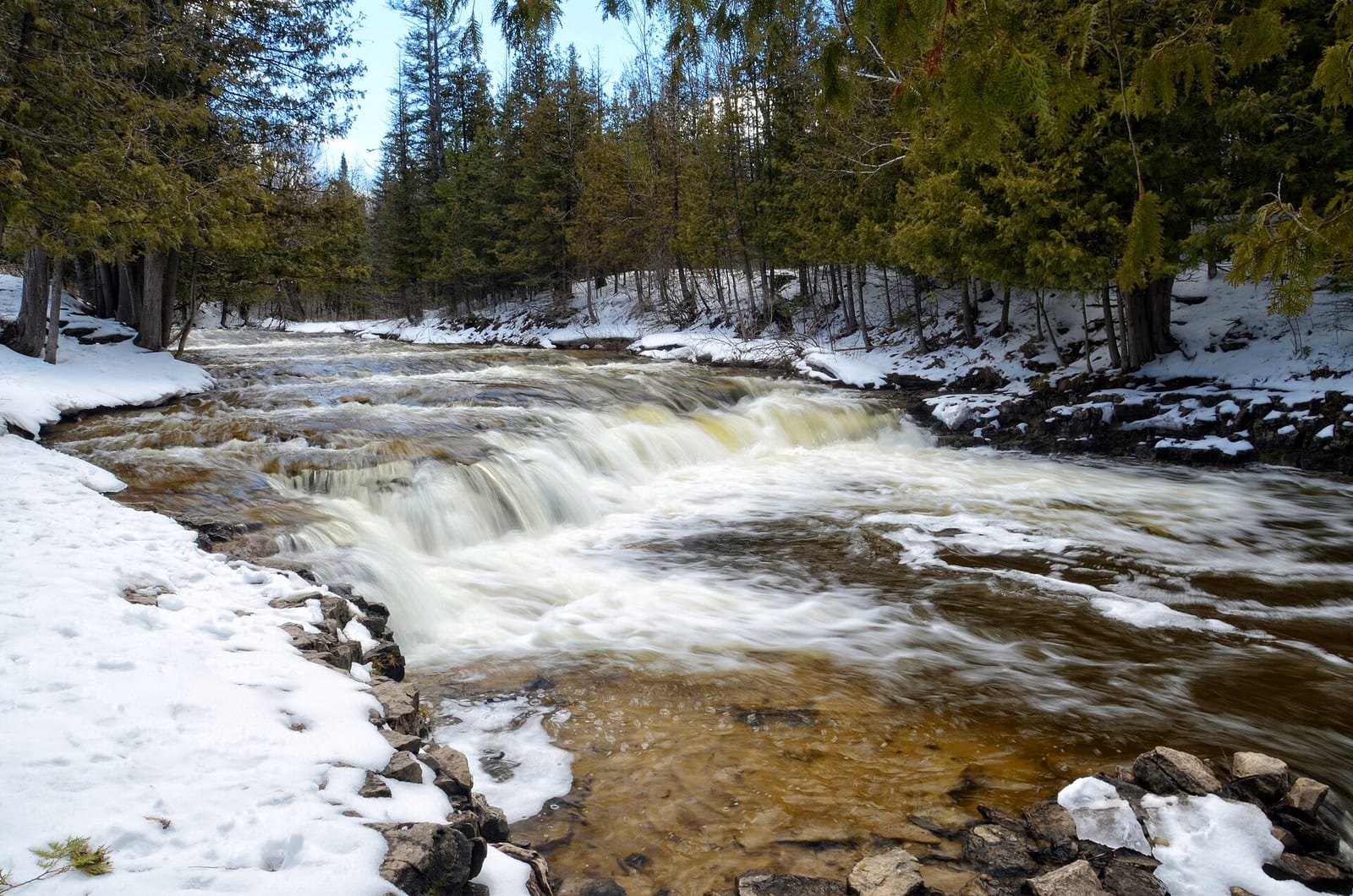 Ocqueoc Falls on the Ocqueoc River in Presque Isle County, Michigan