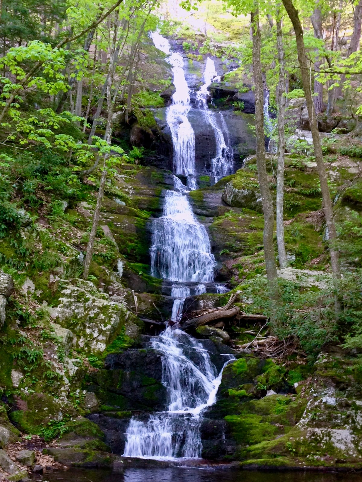Buttermilk Falls in Walpack Township, New Jersey . Flows into the Flat Brook .