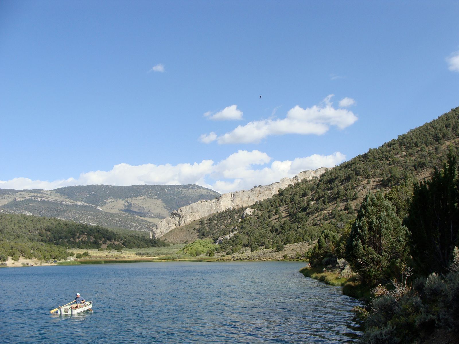 Cave Lake reservoir in Cave Lake State Park, White Pine County