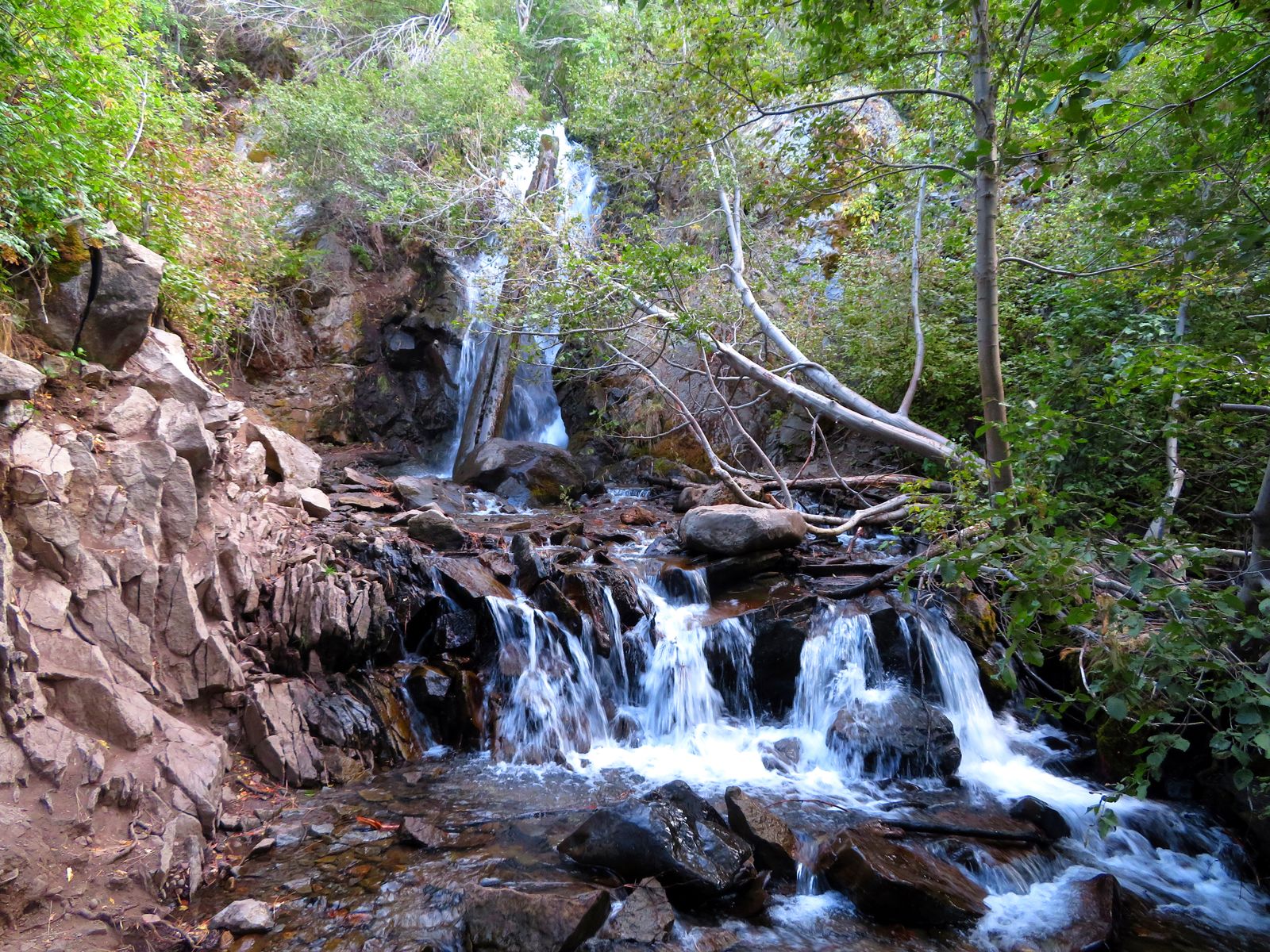 Hunter Creek Falls at the end of the Hunter Creek Trail, September 2020
