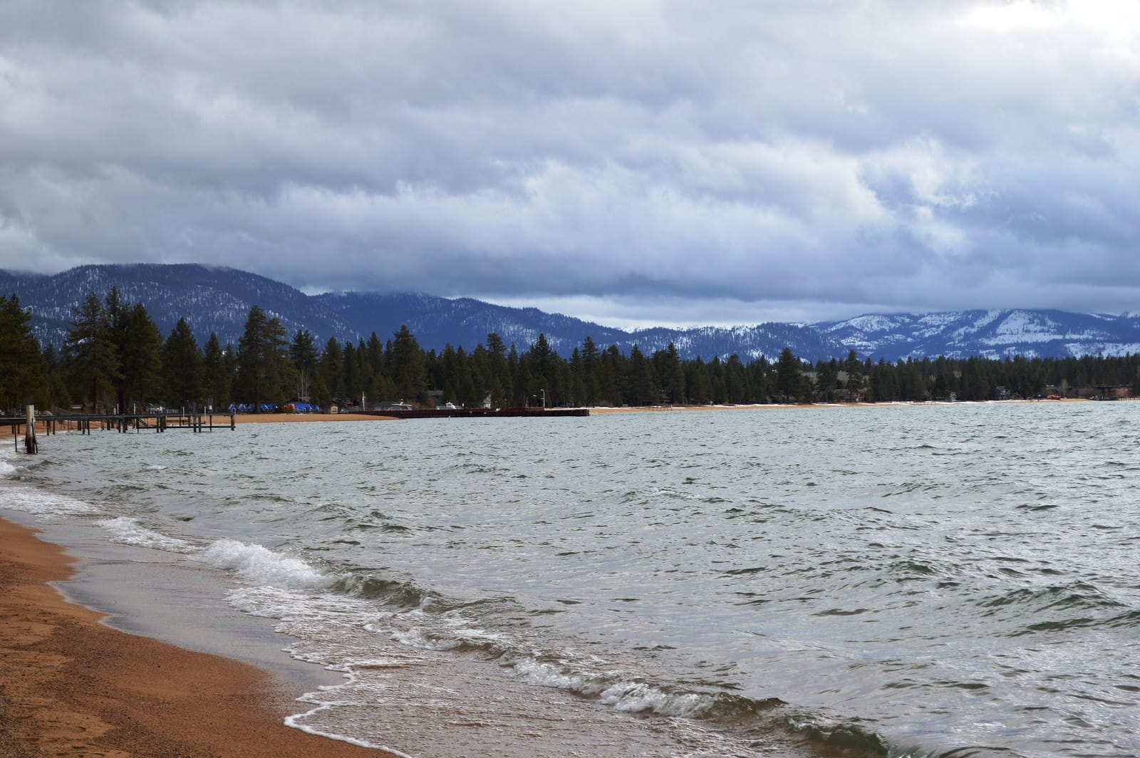 Nevada Beach on a winter evening
