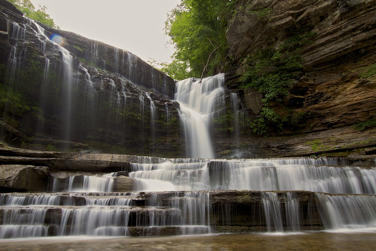 Cummins Falls plunging into its pool, Jackson County, Tennessee