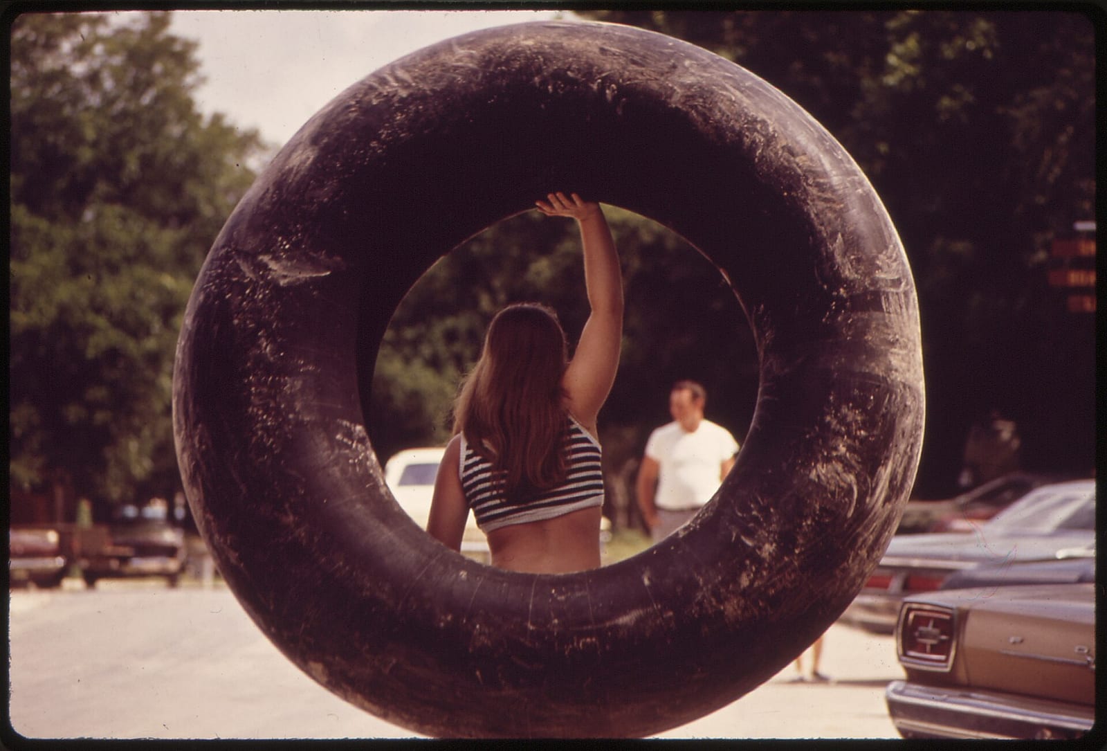 Campers at Garner State Park, Texas