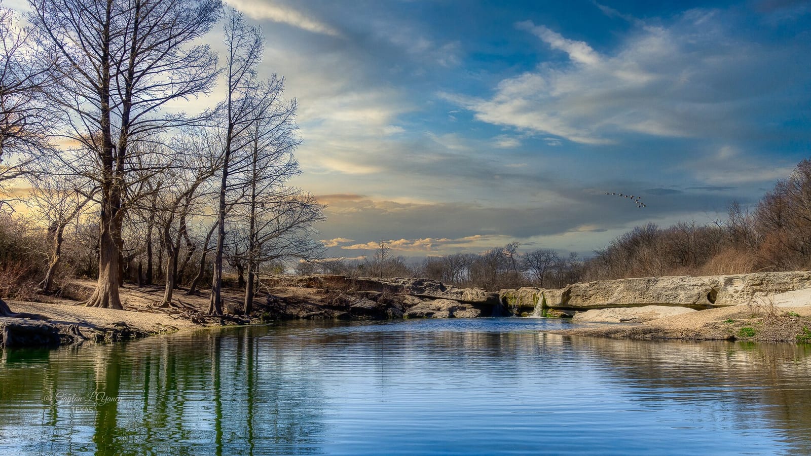 Upper fall at McKinney Falls State Park in Austin, Texas