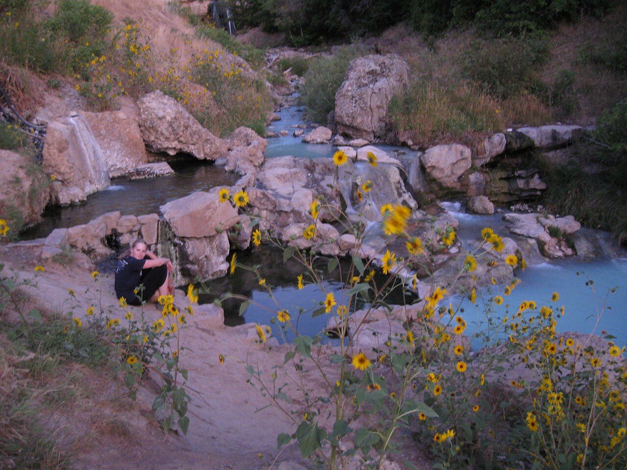 Pools at Fifth Water Hot Springs in Diamond Fork Canyon