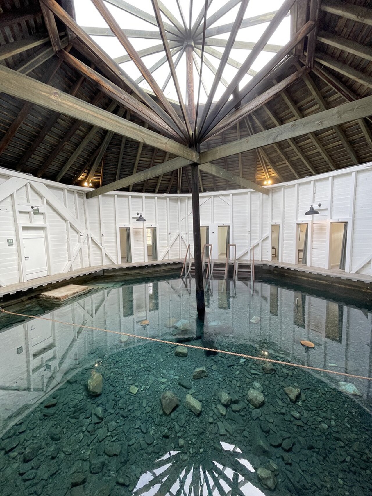 Interior of the restored Gentlemen's Pool, Warm Springs Pools, Virginia