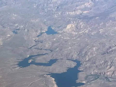 Aerial photo of Saguaro Lake