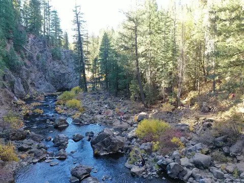 McCloud river just below the Middle Falls