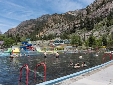 Historic view of the Ouray Hot Springs pool