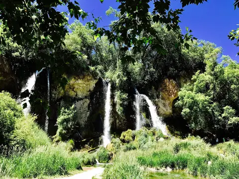 Triple waterfall at Rifle Falls State Park