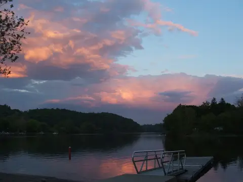 A view of Lake Housatonic from the boat launch at Indian Well State Park. Taken at sunset on Monday, May 30, 2006.