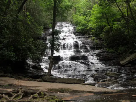 Afternoon light at Minnehaha Falls, a beautiful cascade, a few hundred yards above Lake Rabun. An afternoon I thoroughly enjoyed, and a highlight of the trip.