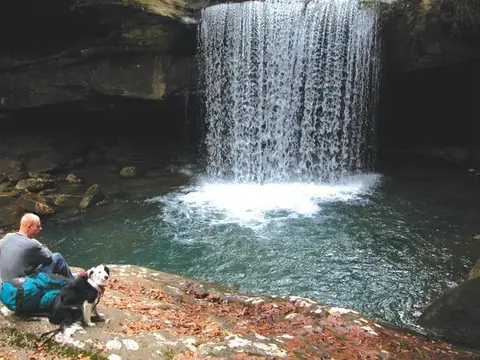 Dog Slaughter Falls Trail brochure from the US Forest Service