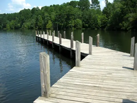 Boardwalk at Lake Claiborne State Park in Louisiana.