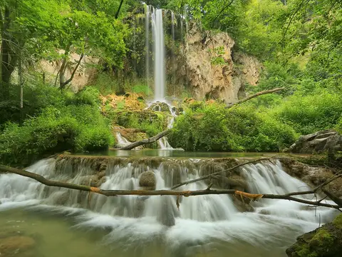 Falling Spring Falls from the overlook, Alleghany County, Virginia