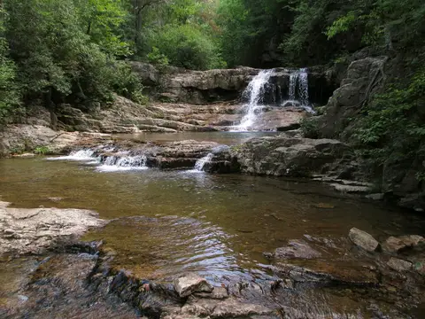 Saint Mary's Falls, within the Saint Mary's Wilderness of the George Washington and Jefferson National Forests, August 2016