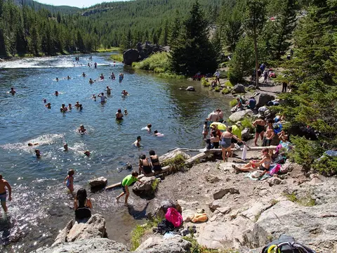 Firehole Swimming Area in Yellowstone National Park, Wyoming
